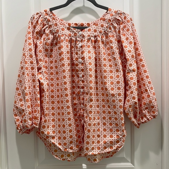 Piyama Rattan Orange & White 2 Piece Sleep Wear Pajama Set Sz XS
